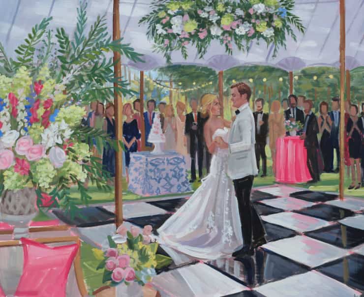 live wedding painter Sydney